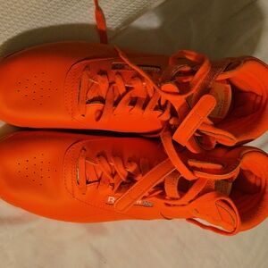 Reebok Classic Rare Freestyle Hi Sneakers – Neon Orange – 11